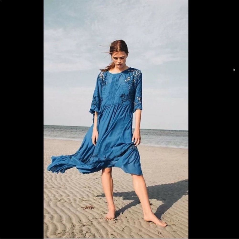 Anthropologie Akemi + Kim Meadow Blue Dress